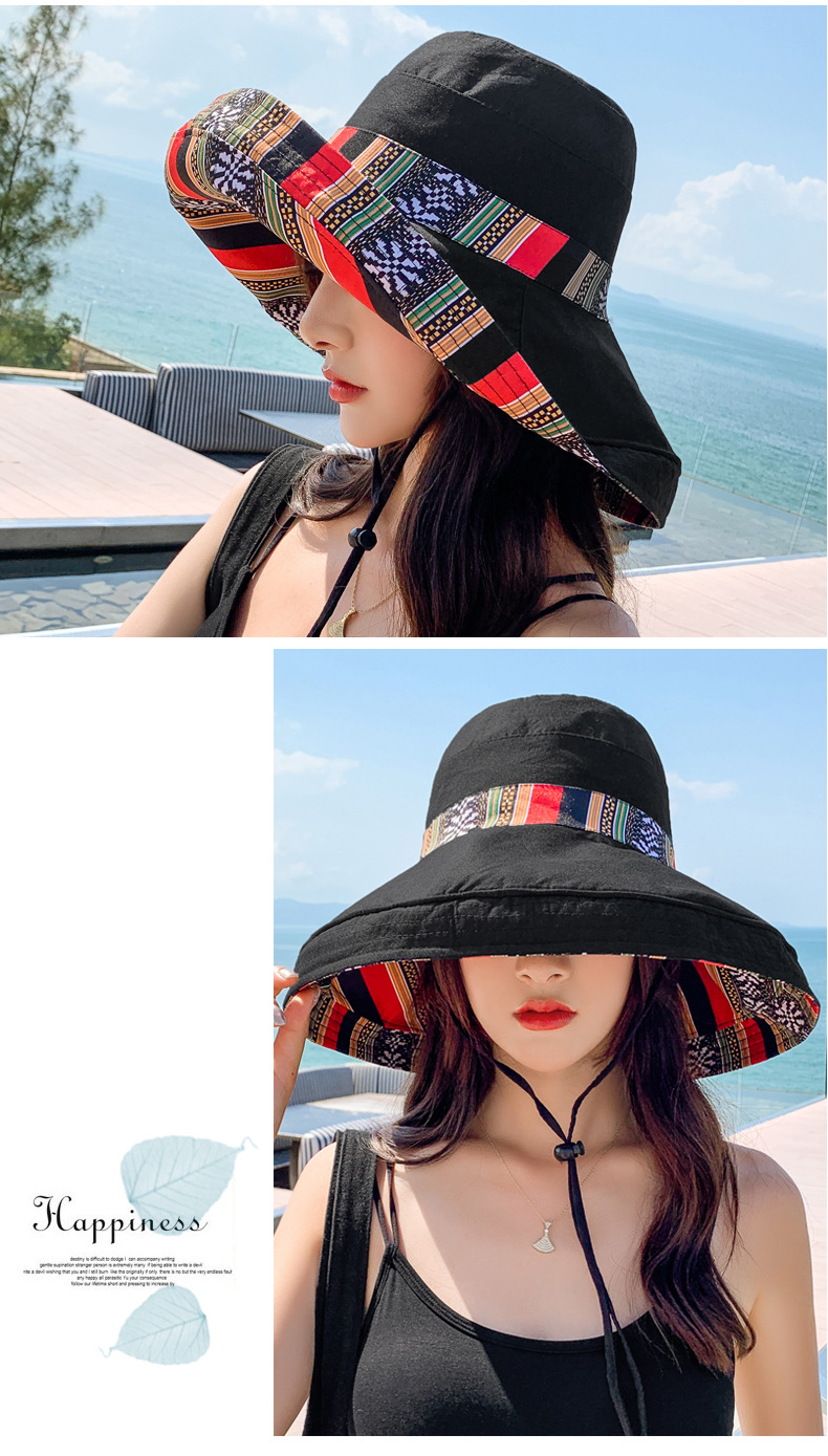 Women's Vacation Ethnic Style Colorful Big Eaves Bucket Hat display picture 4