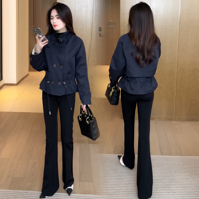 时尚短款风衣女2025秋季新款洋气显瘦收腰小个子时髦休闲百搭外套|undefined