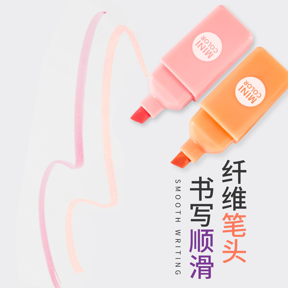 Mini conejo creativo puntero de resaltador de estudiantes cuentas de mano DIY marcador de color macaron puntero de resaltador