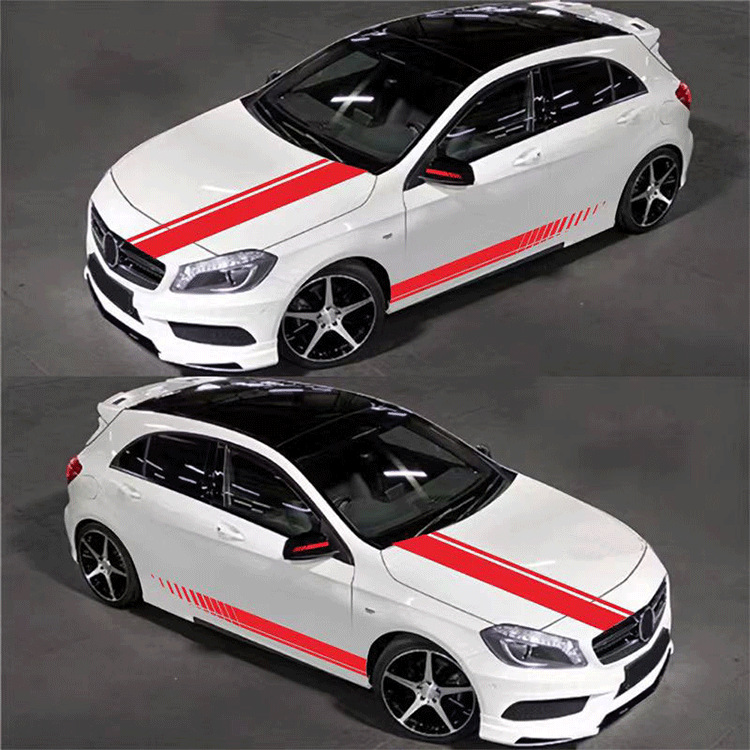 Car Hood Decals, Modification Stickers, Universal Car Door Strip Scratch Cover Stickers, Fuel Tank Cap Stickers