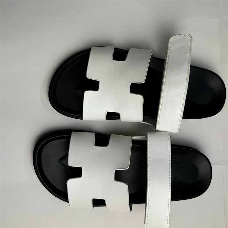 Hermes Slide Leather White