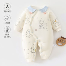 婴儿连体衣120g夹棉冬款宝宝哈衣纯棉卡通冬季宝宝衣服婴儿爬服