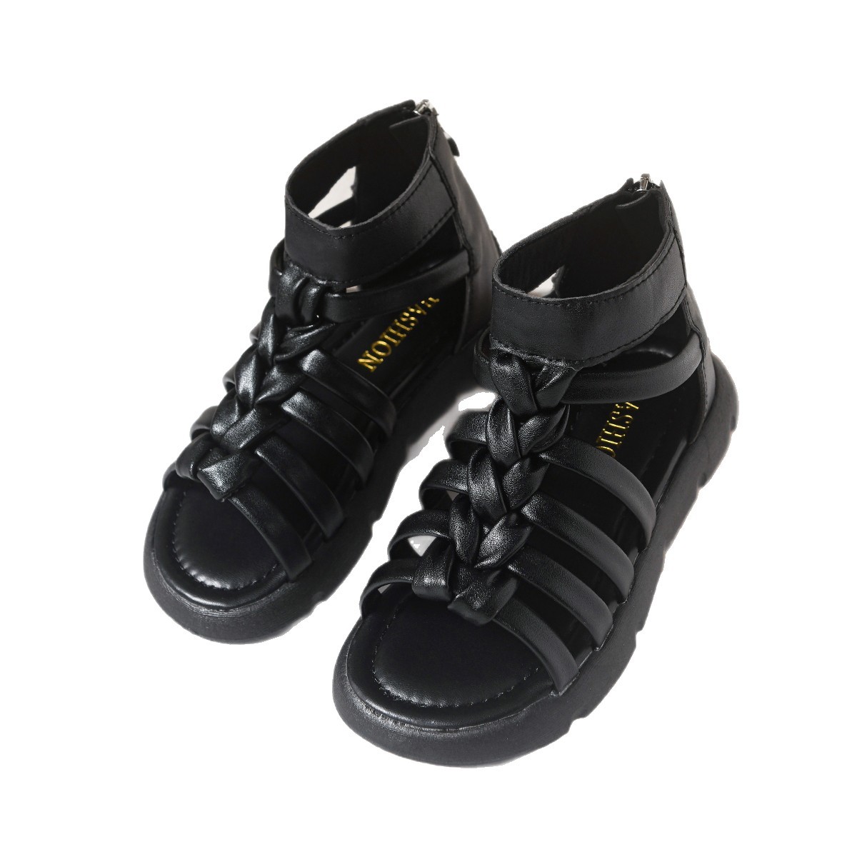 Sandálias de niñas verano 2026 nuevo estilo de moda infantil zapatos casuales versátiles niños grandes princesa estilo zapatos de cremallera romana image 6