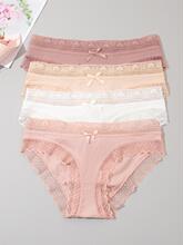 W 17967 French lace mid-waist girl panties ��ʽ�ٽz������Ů