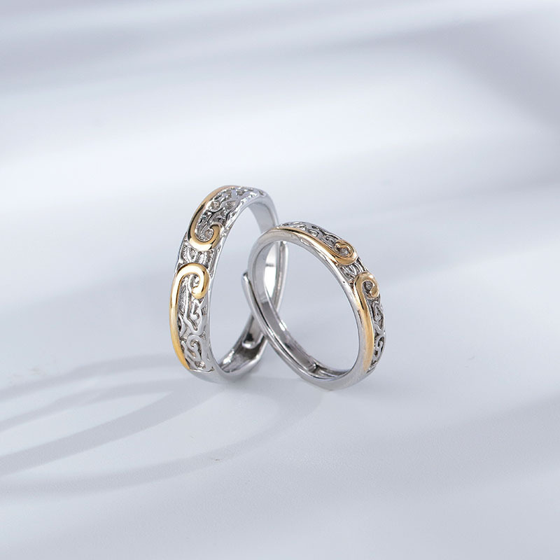 新款紧箍咒情侣戒指潮流个性开口指环时尚黑神话悟空金箍对戒