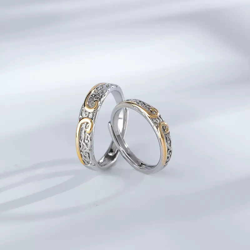 新款紧箍咒情侣戒指潮流个性开口指环时尚黑神话悟空金箍对戒