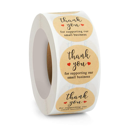 Cross-border wholesale, thank you for supporting my small business gold foil sticker transparent self-adhesive thank you sealing sticker