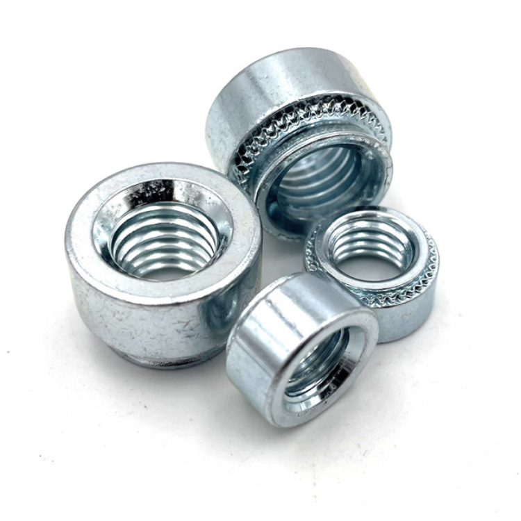 碳钢压铆螺母蓝白锌压铆螺丝帽M6M8M10M12压铆件压板螺帽