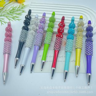 Cross-Border 16mm Full Diamond Ball Handmade DIY Personalized Beaded Pen Fashion Creative Gift Ready Wholesale Diamond Pen