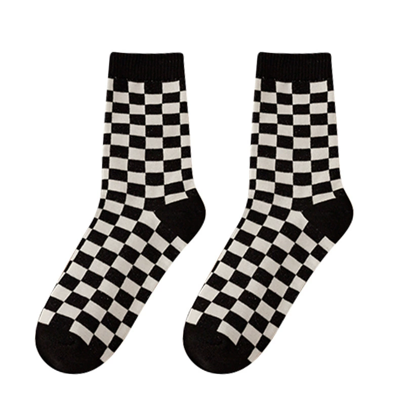 Autumn winter retro plaid knee socks, mid-length, internet celebrity, wholesale