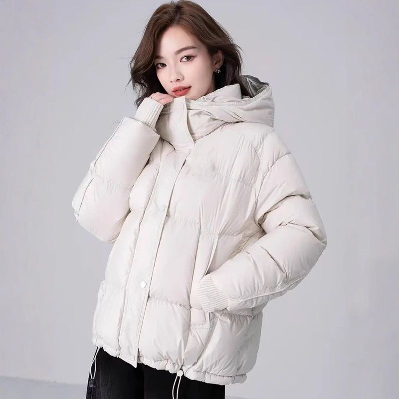 冬季棉衣棉袄女宽松保暖连帽面包服加厚蓬松羽绒棉服外套名媛御姐|undefined