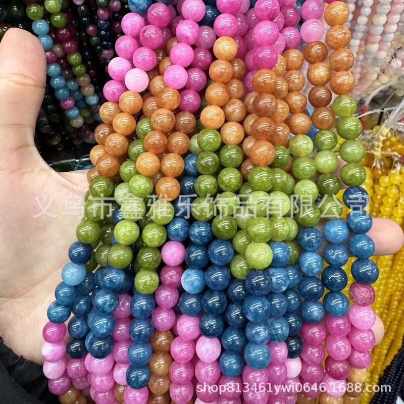 メーカー直販最適化碧璽ビーズ七色碧璽円珠太陽石diyアクセサリー半製品卸売り|undefined