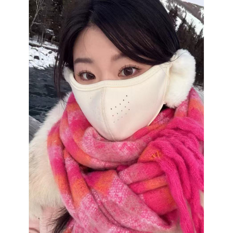 冬季云朵护耳保暖口罩女高颜值防风防寒保暖面罩滑雪骑行脸罩女|undefined