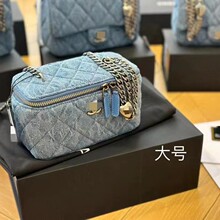牛仔蓝盒子包包女2025韩版新款春夏高级感百搭单肩包时尚斜挎小包