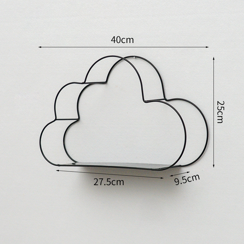 Estante Decorativo de Pared de Hierro y Madera Estilo Nórdico para Sala de Estar