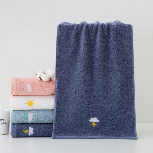 Pure cotton embroidered towel wholesale weather towel 32 strands water-absorbent and lint-free gift face towel adult household face towel