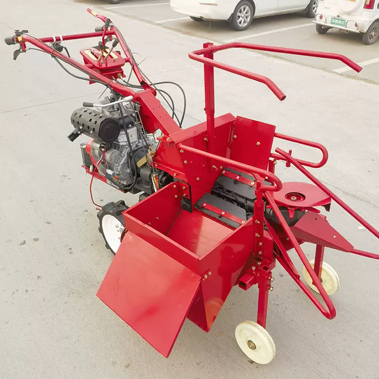 195柴油机直联玉米收获机出口非洲单行玉米收割机新型玉米摘穗机