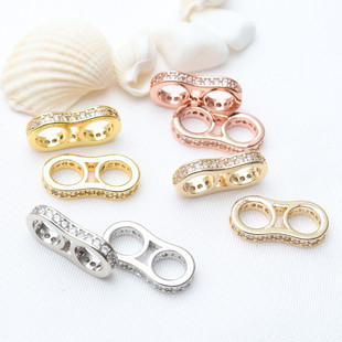 18K����ɫ��ʯ8���B��Ƭ �������β�۲���diy�ֹ���Ƭ���