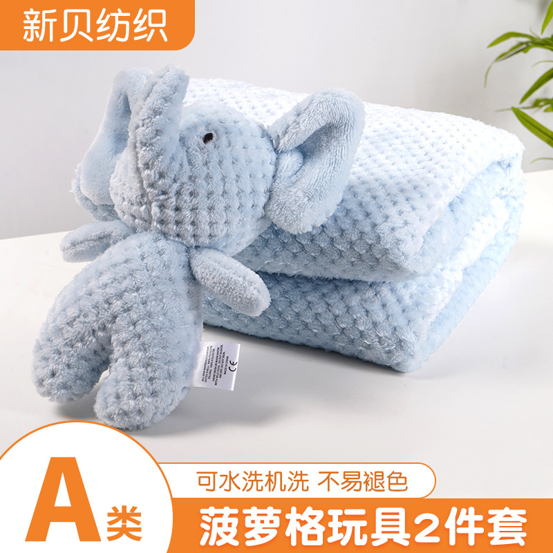 Juguetes de rejilla de piña Juego de 2 piezas de manta agradable para la piel de franela de dibujos animados Fabricantes de mantas de lana para siesta cómoda manta para niños