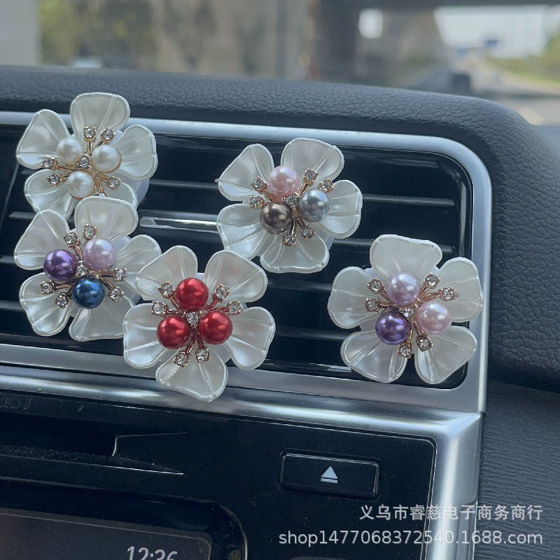 Automobile supplies online celebrity live room gift car interior decorative car pearl flower air -conditioning outlet perfume small gift