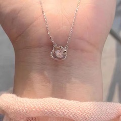 2024生放送の爆発物は、ハローキティ猫のネックレス女性の小さな大衆が鼓動する心鎖鎖卸売りをしている