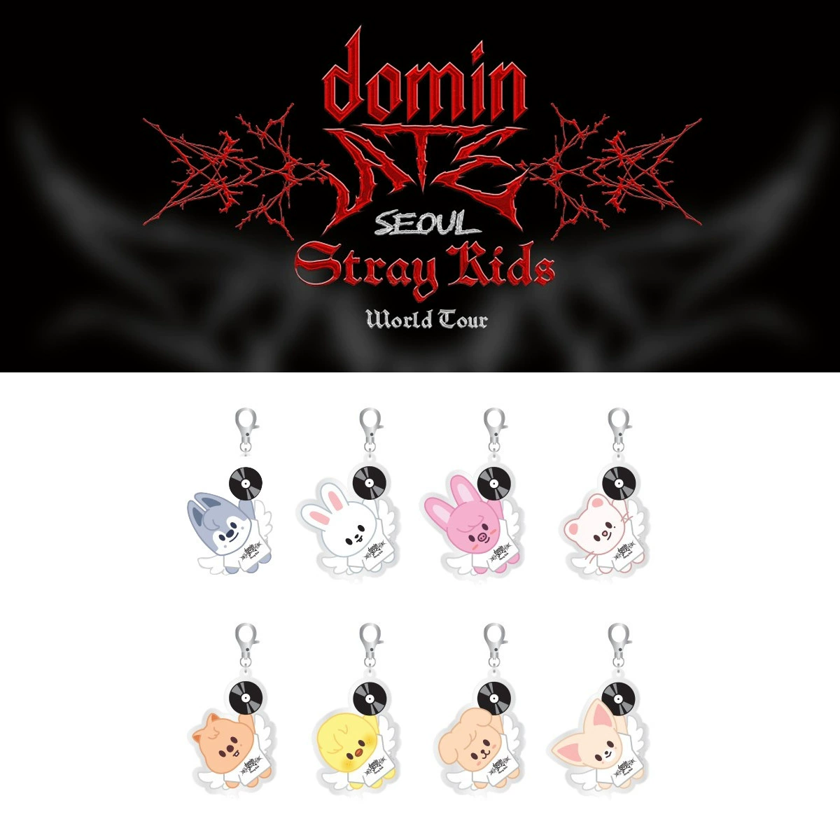 Акриловый брелок Stray Kids SKZOO, 10×6×1,5 см, мультяшный, 8 цветов