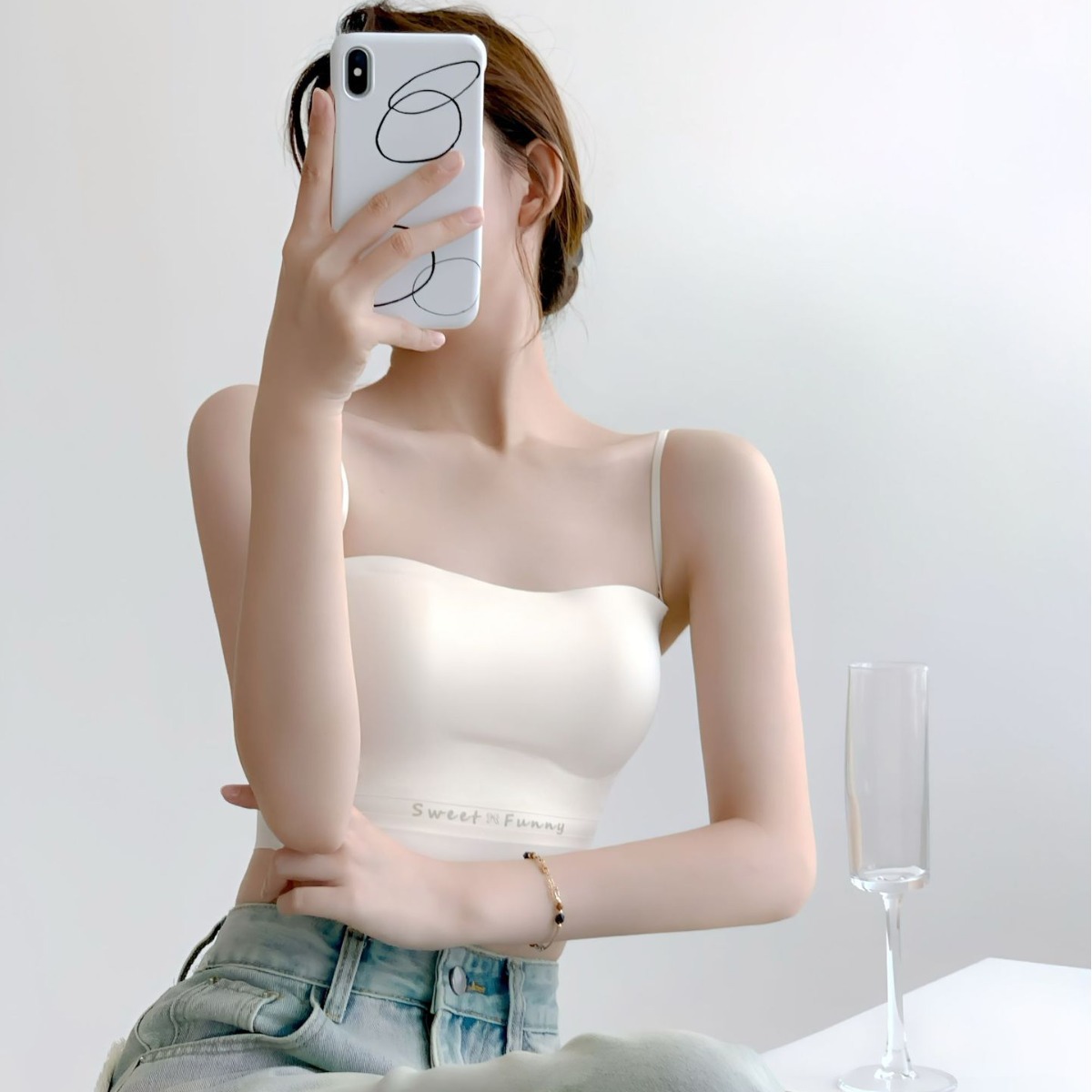 Ventas directas de fábrica comercio electrónico transfronterizo sudeste asiático Vietnam Tailandia ropa interior chaleco simple hueco hermoso espalda cómodo sujetador de texto