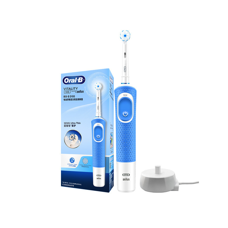 ドイツOralB/欧楽b電動歯ブラシD12軟毛成人カップル誘導充電式回転美白歯ブラシ|undefined