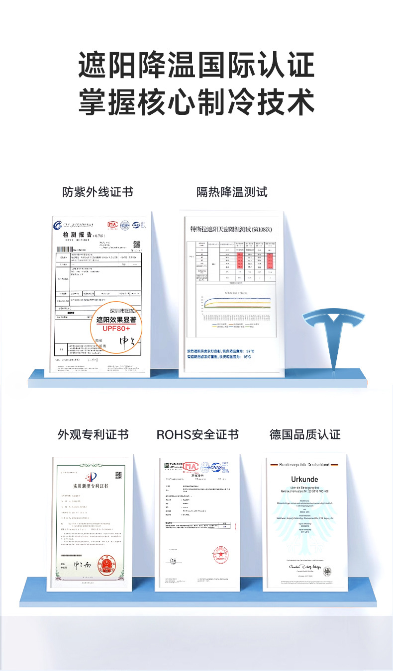 Suitable for Tesla Cybertruck Cyber Ice Crystal Sunshade 3Y Magnetic Sunroof Sunshade Sun Protection and Heat Insulation