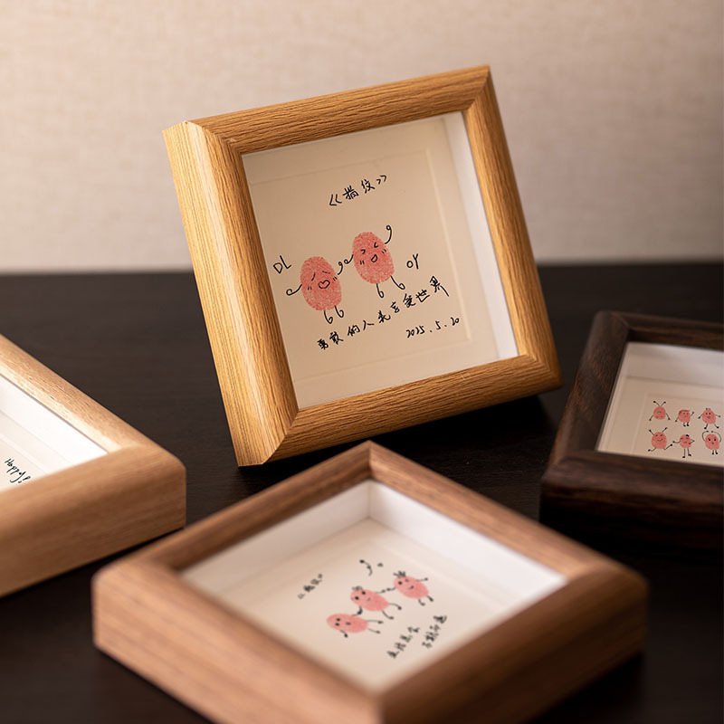 Couple DIY Fingerprint Photo Frame, Finger Print Graduation Commemorative Gift, Thumb Print Best Friend 520 Creative Gift, Mother's Day