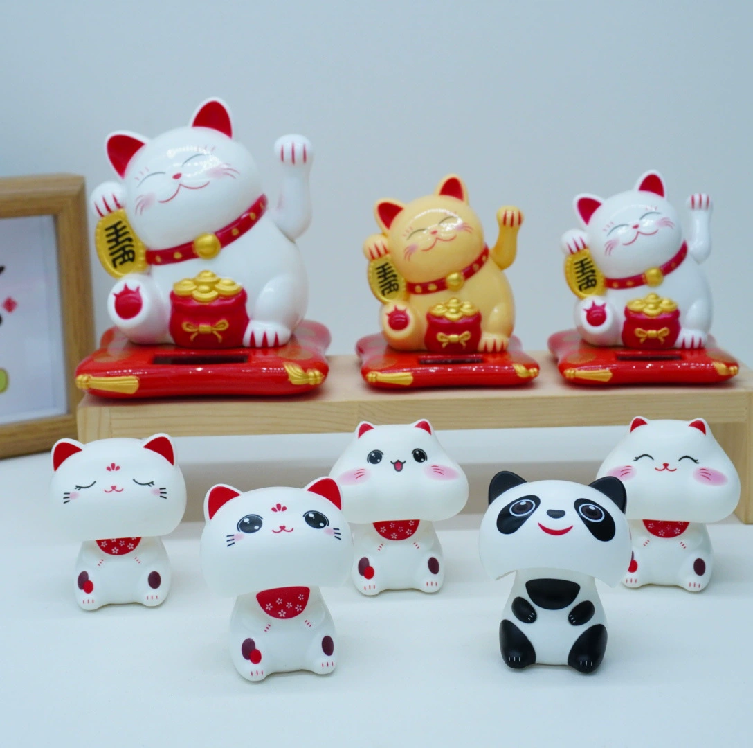 Трансграничные солнечные украшения милые богатые кошки украшения креативные автомобильные принадлежности украшения манящие кошки ремесла