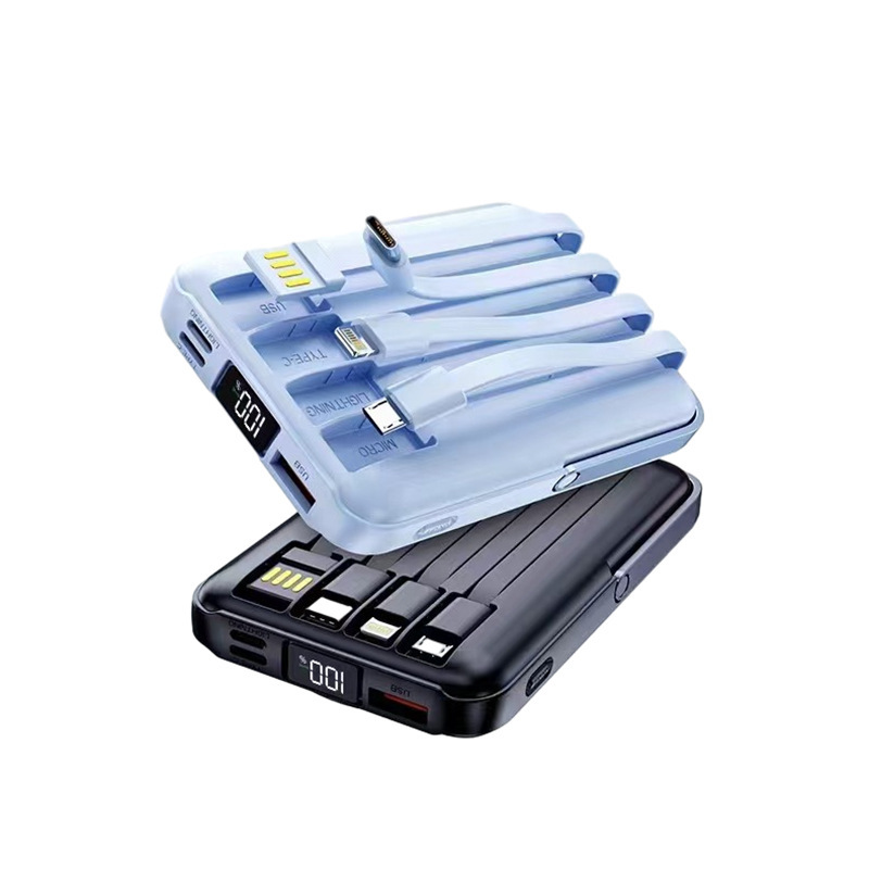 Cuatro líneas pequeñas y portátiles al aire libre 22.5w / 15w fuente de alimentación rápida de carga magnética de carga de cinco salidas tres entradas