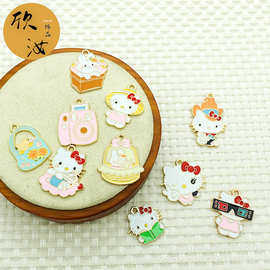 可爱猫咪兔子系列DIY卡通饰品配件卡通手绳挂件拟人动物头绳吊坠