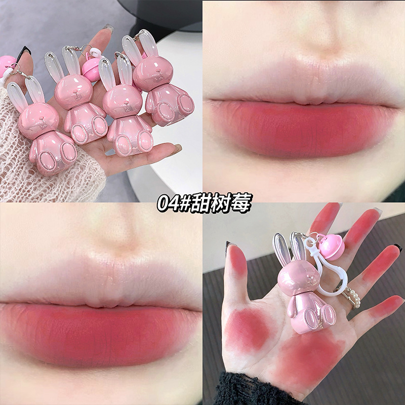 Gege bear polvo, crema labial de niebla, brillo mate, colgante, lápiz labial, esmalte labial, maquillaje