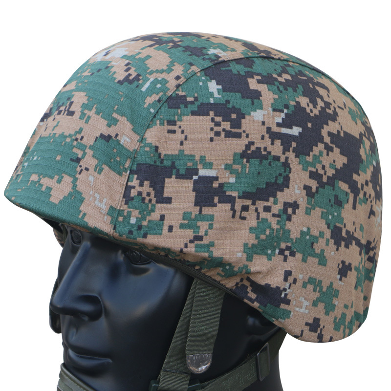 03 Kevlar casco nuevo camuflaje táctico cubierta de casco gancho elástico entrenamiento protector cubierta de casco de acero stock