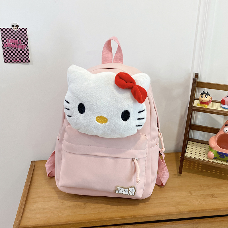 2025 mochila escolar infantil de dibujos animados transfronterizos estudiantes de primaria lindos de peluche ligero estudiantes de secundaria del campus mochila