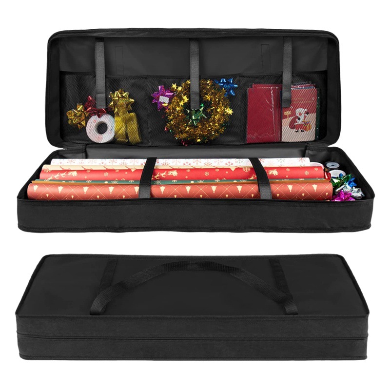 Amazon caliente regalo bolsa de almacenamiento de embalaje de tela Oxford bolsa de almacenamiento de tubo de papel bolsa de almacenamiento de joyería de Navidad