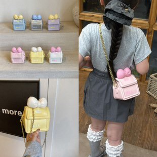 Girls' Bags Internet Celebrity New Kidsren's Crossbody Bag Cute Bow Girl's Shoulder Bag Versatile Princess Coin Purse