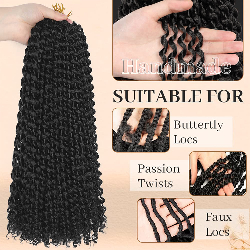 Trenzada africana pequeña bobina de fibra química ganchillo de cabello spr twist bobina de tornillo de cabello spr falso en stock