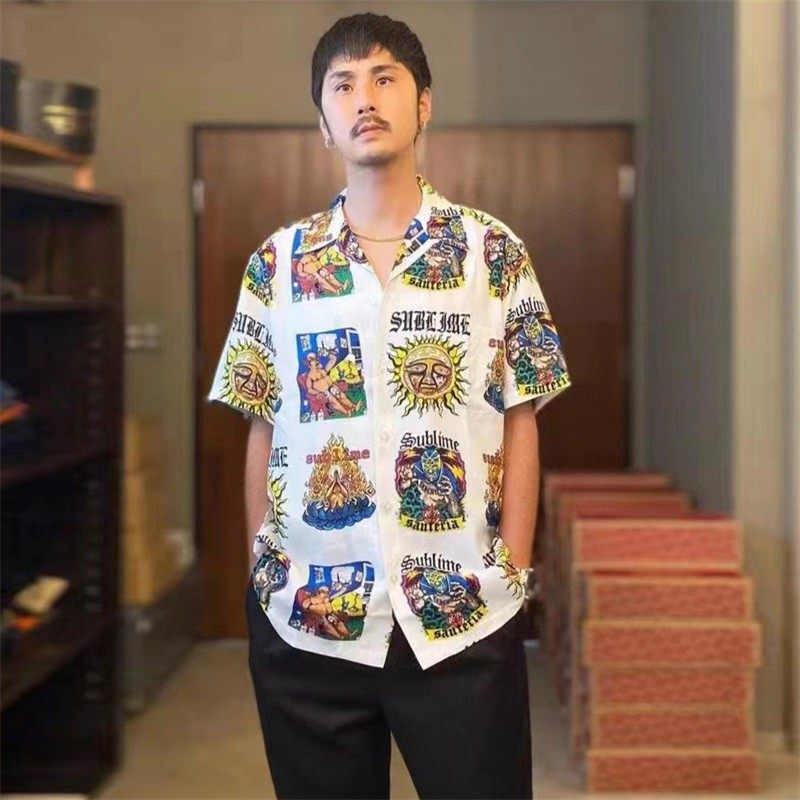 Wacko Maria 20Ss Sublime Collaboration Sunflower Hawaiian Short-Sleeved Shirt Wacko Maria 20Ss Sublime Collaboration Sunflower Hawaiian Short-Sleeved Shirt