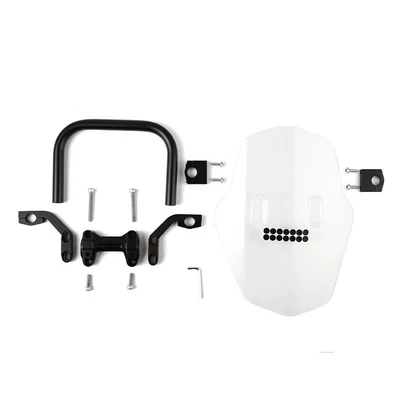Motorcycle modification applicable to Benda Golden jilalite 300 extension bracket front windshield glass Guide cover wholesale (Motorcycle front windshield) - black-pressure-code