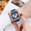 Square calendar suitable for men and women, silica gel case for leisure, watch strap, quartz watches