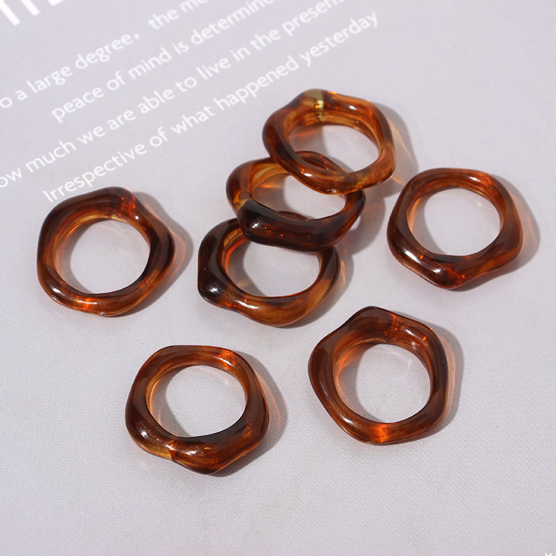 Simple Style Solid Color Resin Women's Rings display picture 14