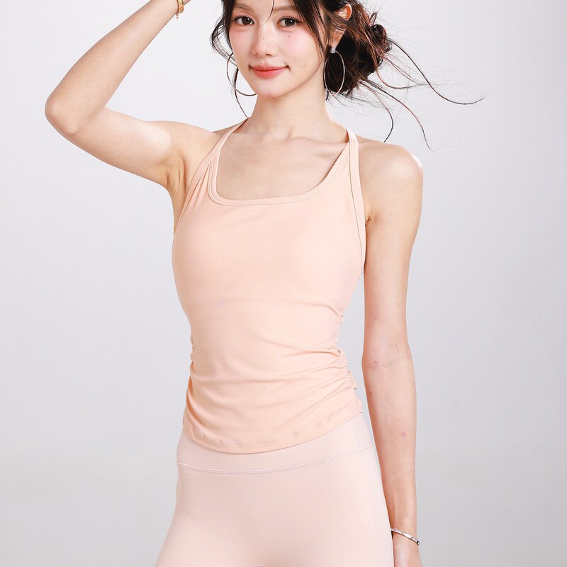 Pilates Yoga Vest All-In-One Running Training Fitness Slimming Beauty Back Strap Sports Bra Sleeveless Top