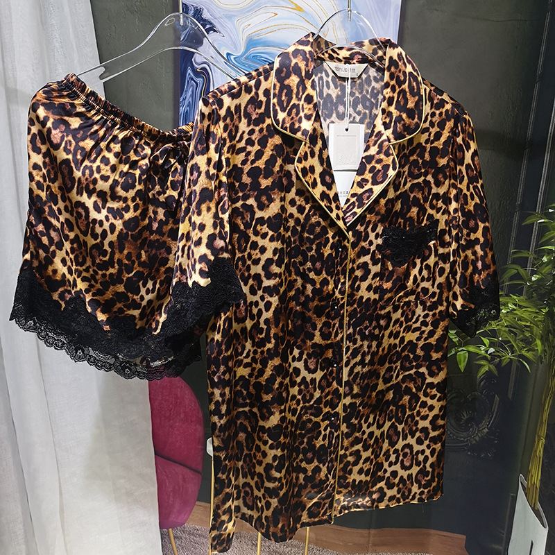 Yuanqi and Savage Heavy 19mm Silk Pajamas Women's Short-Sleeved Shorts Set Mulberry Silk Home Clothes