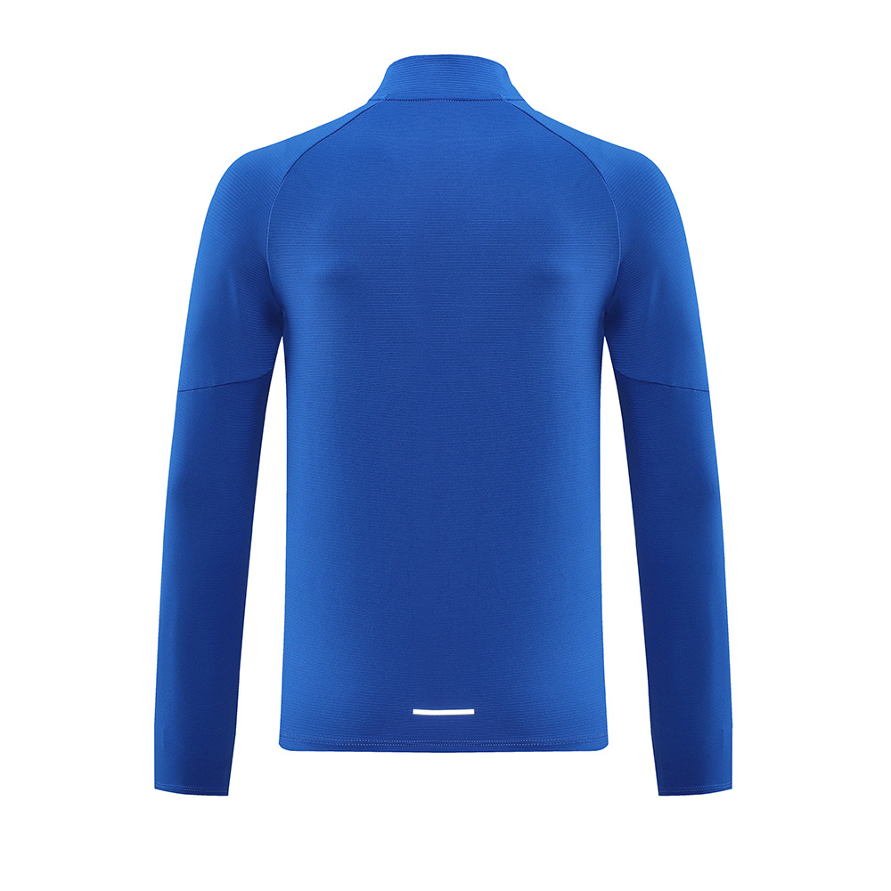 Dijia al aire libre rápido secado deportivo suéter medio cremallera elástico rápido secado de cuello de acondicionamiento físico entrenamiento de carrera camiseta de manga larga hombre