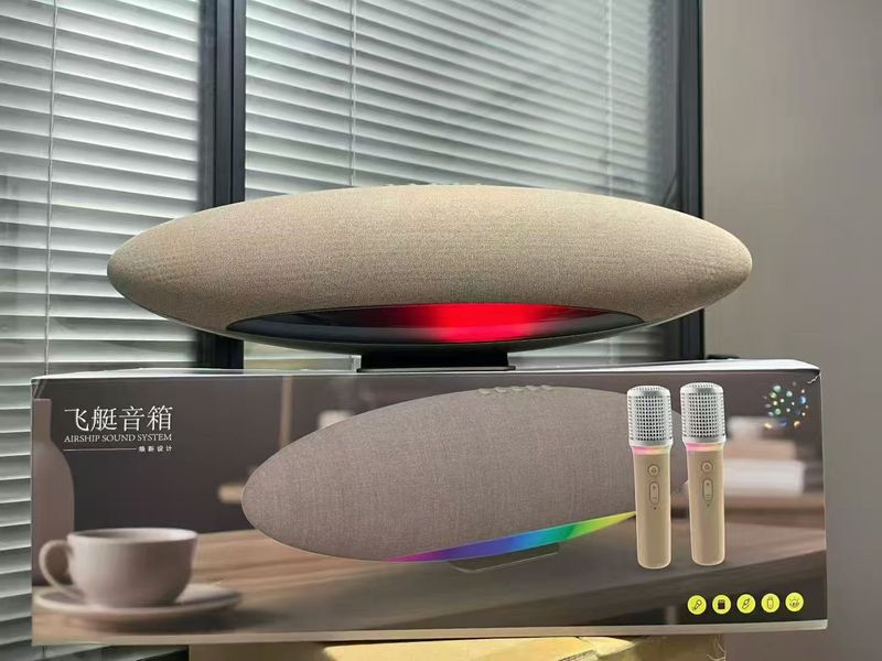 新款跨境飞艇蓝牙音箱插卡6代带话筒电脑桌面低音炮车载HIFI音响|undefined