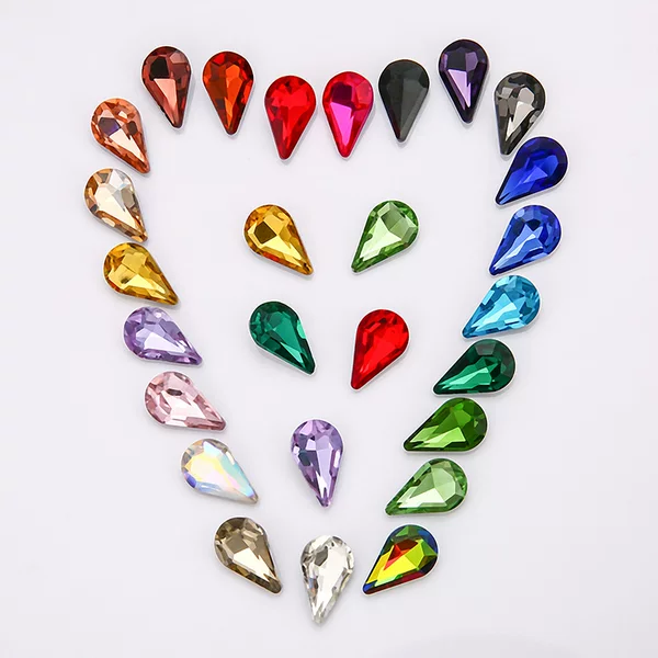 Nail Art Accessories Three-Dimensional Melon Seed-Shaped Pointed Water Drop Diamonds Crystal Glass Diamonds DIY Phone Case Rhinestone Materials Wholesale