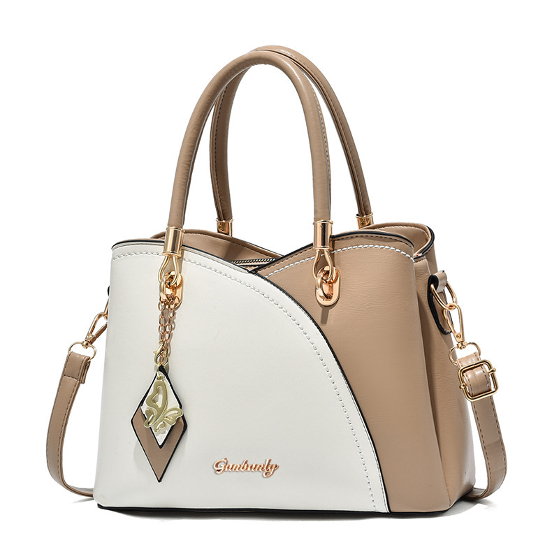Women's Bag 2026 New Fashion Handbag Large Capacity Plaid Color-Blocking Middle-Aged Women's Shoulder Crossbody Bag Wholesale Women's Bag 2026 New Fashion Handbag Large Capacity Plaid Color-Blocking Middle-Aged Women's Shoulder Crossbody Bag Wholesale