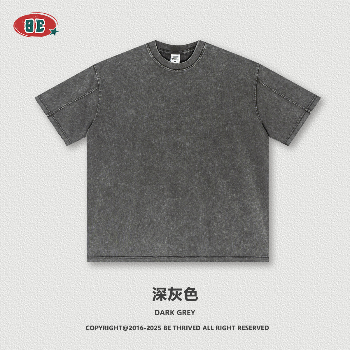 Be Hombres| 2025 verano retrógrado nostálgico tela de doble hilo camiseta de manga corta para hombres suelta gran blusa de manga de costura image 8